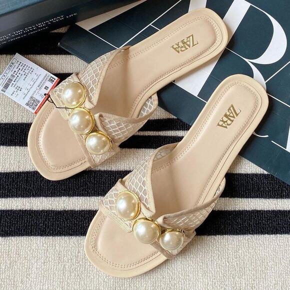 ZARA Mesh Slides NWT - Picture 1 of 12